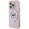 Karl Lagerfeld KLHMP15LHMRSCHP iPhone 15 Pro 6.1" różowy/pink hardcase Ring Stand Choupette Head MagSafe na NearMe.pl