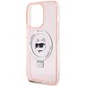 Karl Lagerfeld KLHMP15XHMRSCHP iPhone 15 Pro Max 6.7" różowy/pink hardcase Ring Stand Choupette Head MagSafe na NearMe.pl
