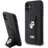 Karl Lagerfeld KLHCN61GSAKCPK iPhone 11 / Xr 6.1" czarny/black hardcase Gripstand Saffiano Karl&Choupette Pins na NearMe.pl