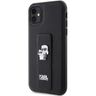 Karl Lagerfeld KLHCN61GSAKCPK iPhone 11 / Xr 6.1" czarny/black hardcase Gripstand Saffiano Karl&Choupette Pins na NearMe.pl