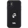 Karl Lagerfeld KLHCN61GSAKCPK iPhone 11 / Xr 6.1" czarny/black hardcase Gripstand Saffiano Karl&Choupette Pins na NearMe.pl