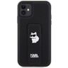 Karl Lagerfeld KLHCN61GSACHPK iPhone 11 / Xr 6.1" czarny/black hardcase Gripstand Saffiano Choupette Pins na NearMe.pl