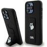 Karl Lagerfeld KLHCP13LGSACHPK iPhone 13 Pro / 13 6.1" czarny/black hardcase Gripstand Saffiano Choupette Pins na NearMe.pl
