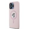 Karl Lagerfeld KLHMP15XSCMKCRHP iPhone 15 Pro Max 6.7" różowy/pink hardcase Silicone Karl & Choupette Ring MagSafe na NearMe.pl