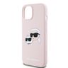 Karl Lagerfeld KLHMP15SSKCHPPLP iPhone 15 / 14 / 13 6.1" różowy/pink hardcase Silicone Karl & Choupette MagSafe na NearMe.pl
