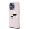Karl Lagerfeld KLHMP15LSKCHPPLP iPhone 15 Pro 6.1" różowy/pink hardcase Silicone Karl & Choupette MagSafe na NearMe.pl