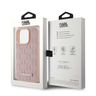 Karl Lagerfeld KLHMP15LPKHPORPP iPhone 15 Pro 6.1" hardcase różowy/pink Leather Monogram Metal Logo MagSafe na NearMe.pl