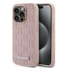 Karl Lagerfeld KLHMP15LPKHPORPP iPhone 15 Pro 6.1" hardcase różowy/pink Leather Monogram Metal Logo MagSafe na NearMe.pl