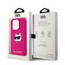 Karl Lagerfeld KLHMP15LSCHPPLF iPhone 15 Pro 6.1" różowy/fuschia hardcase Silicone Choupette Head MagSafe na NearMe.pl
