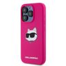 Karl Lagerfeld KLHMP15LSCHPPLF iPhone 15 Pro 6.1" różowy/fuschia hardcase Silicone Choupette Head MagSafe na NearMe.pl