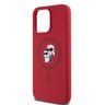 Karl Lagerfeld KLHMP15XSCMKCRHR iPhone 15 Pro Max 6.7" czerwony/red hardcase Silicone Karl & Choupette Ring MagSafe na NearMe.pl