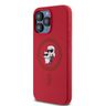 Karl Lagerfeld KLHMP15XSCMKCRHR iPhone 15 Pro Max 6.7" czerwony/red hardcase Silicone Karl & Choupette Ring MagSafe na NearMe.pl