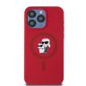 Karl Lagerfeld KLHMP15XSCMKCRHR iPhone 15 Pro Max 6.7" czerwony/red hardcase Silicone Karl & Choupette Ring MagSafe na NearMe.pl