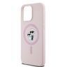 Karl Lagerfeld KLHMP15LSCMKCRHP iPhone 15 Pro 6.1" różowy/pink hardcase Silicone Karl & Choupette MagSafe na NearMe.pl