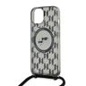 Karl Lagerfeld KLHMP15SHCKCKLCK iPhone 15 / 14 / 13 6.1" czarny/black hardcase IML Crossbody Monogram Karl & Choupette Head MagSafe na NearMe.pl