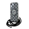 Karl Lagerfeld KLHMP15SHCKCKLCK iPhone 15 / 14 / 13 6.1" czarny/black hardcase IML Crossbody Monogram Karl & Choupette Head MagSafe na NearMe.pl