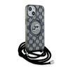 Karl Lagerfeld KLHMP15SHCKCKLCK iPhone 15 / 14 / 13 6.1" czarny/black hardcase IML Crossbody Monogram Karl & Choupette Head MagSafe na NearMe.pl
