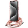 Karl Lagerfeld KLHMP15SHCKCKLCP iPhone 15 / 14 / 13  6.1" różowy/pink hardcase IML Crossbody Monogram Karl & Choupette Head MagSafe na NearMe.pl
