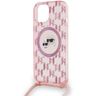 Karl Lagerfeld KLHMP15SHCKCKLCP iPhone 15 / 14 / 13  6.1" różowy/pink hardcase IML Crossbody Monogram Karl & Choupette Head MagSafe na NearMe.pl