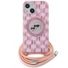 Karl Lagerfeld KLHMP15SHCKCKLCP iPhone 15 / 14 / 13  6.1" różowy/pink hardcase IML Crossbody Monogram Karl & Choupette Head MagSafe na NearMe.pl