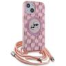 Karl Lagerfeld KLHMP15SHCKCKLCP iPhone 15 / 14 / 13  6.1" różowy/pink hardcase IML Crossbody Monogram Karl & Choupette Head MagSafe na NearMe.pl