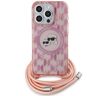 Karl Lagerfeld KLHMP15LHCKCKLCP iPhone 15 Pro 6.1" różowy/pink hardcase IML Crossbody Monogram Karl & Choupette Head MagSafe na NearMe.pl