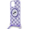 Karl Lagerfeld KLHMP15SHCKCKLCU iPhone 15 / 14 / 13 6.1" fioletowy/purple hardcase IML Crossbody Monogram Karl & Choupette Head MagSafe na NearMe.pl