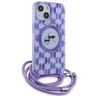 Karl Lagerfeld KLHMP15SHCKCKLCU iPhone 15 / 14 / 13 6.1" fioletowy/purple hardcase IML Crossbody Monogram Karl & Choupette Head MagSafe na NearMe.pl