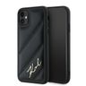 Karl Lagerfeld KLHCN61PQDSMGK iPhone 11 / Xr 6.1" czarny/black hardcase Diagonal Quilted Script na NearMe.pl