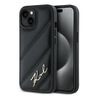 Karl Lagerfeld KLHCP13MPQDSMGK iPhone 13 6.1" czarny/black hardcase Diagonal Quilted Script na NearMe.pl