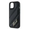 Karl Lagerfeld KLHCP15MPQDSMGK iPhone 15 Plus / 14 Plus 6.7" czarny/black hardcase Diagonal Quilted Script na NearMe.pl