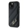 Karl Lagerfeld KLHCP15MPQDSMGK iPhone 15 Plus / 14 Plus 6.7" czarny/black hardcase Diagonal Quilted Script na NearMe.pl