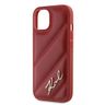 Karl Lagerfeld KLHCP15SPQDSMGR iPhone 15 / 14 / 13 6.1" czerwony/red hardcase Diagonal Quilted Script na NearMe.pl