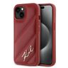 Karl Lagerfeld KLHCP15SPQDSMGR iPhone 15 / 14 / 13 6.1" czerwony/red hardcase Diagonal Quilted Script na NearMe.pl