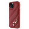 Karl Lagerfeld KLHCP15SPQDSMGR iPhone 15 / 14 / 13 6.1" czerwony/red hardcase Diagonal Quilted Script na NearMe.pl