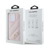 Karl Lagerfeld KLHCP14LPQDSMGP iPhone 14 Pro 6.1" różowy/pink hardcase Diagonal Quilted Script na NearMe.pl
