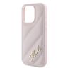Karl Lagerfeld KLHCP15LPQDSMGP iPhone 15 Pro 6.1" różowy/pink hardcase Diagonal Quilted Script na NearMe.pl
