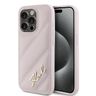 Karl Lagerfeld KLHCP15LPQDSMGP iPhone 15 Pro 6.1" różowy/pink hardcase Diagonal Quilted Script na NearMe.pl
