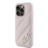 Karl Lagerfeld KLHCP15LPQDSMGP iPhone 15 Pro 6.1" różowy/pink hardcase Diagonal Quilted Script na NearMe.pl