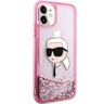 Karl Lagerfeld KLHCN61LNKHCP iPhone 11/XR różowy/pink hardcase Glitter Karl Head na NearMe.pl