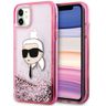 Karl Lagerfeld KLHCN61LNKHCP iPhone 11/XR różowy/pink hardcase Glitter Karl Head na NearMe.pl