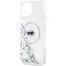 Karl Lagerfeld KLHMP15SLGKISGH iPhone15 / 14 / 13 6.1" hardcase transparent Liquid Glitter Karl Head Magsafe na NearMe.pl