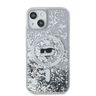 Karl Lagerfeld KLHMP13MLGCHSGH iPhone 13 6.1" hardcase transparent Liquid Glitter Choupette Head Magsafe na NearMe.pl