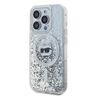 Karl Lagerfeld KLHMP13LLGCHSGH iPhone 13 Pro / 13 6.1" hardcase transparent Liquid Glitter Choupette Head Magsafe na NearMe.pl
