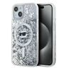 Karl Lagerfeld KLHMP15SLGCHSGH iPhone 15 / 14 / 13 6.1" hardcase transparent Liquid Glitter Choupette Head Magsafe na NearMe.pl