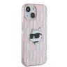 Karl Lagerfeld KLHCP14SHKLPCHP iPhone 14 / 15 / 13 6.1" różowy/pink hardcase IML Choupette Head & Monogram na NearMe.pl
