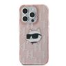 Karl Lagerfeld KLHCP15LHKLPCHP iPhone 15 Pro 6.1" różowy/pink hardcase IML Choupette Head & Monogram na NearMe.pl