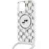 Karl Lagerfeld KLHMP15SHCKCKLCT iPhone15 / 14 / 13 6.1" transparent hardcase IML Crossbody Monogram Karl & Choupette Head MagSafe na NearMe.pl