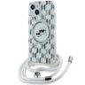 Karl Lagerfeld KLHMP15SHCKCKLCT iPhone15 / 14 / 13 6.1" transparent hardcase IML Crossbody Monogram Karl & Choupette Head MagSafe na NearMe.pl