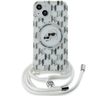 Karl Lagerfeld KLHMP15SHCKCKLCT iPhone15 / 14 / 13 6.1" transparent hardcase IML Crossbody Monogram Karl & Choupette Head MagSafe na NearMe.pl